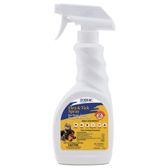 Zodiac Flea & Tick Spray bottle 16oz for quick pet protection.
