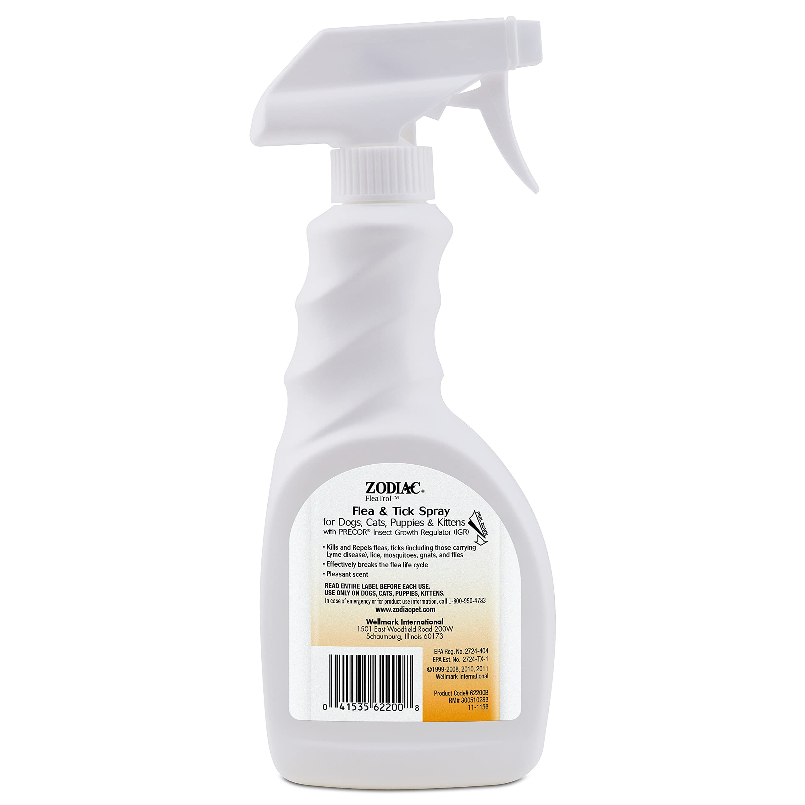 Zodiac Flea & Tick Spray used on puppies and kittens over 12 weeks.