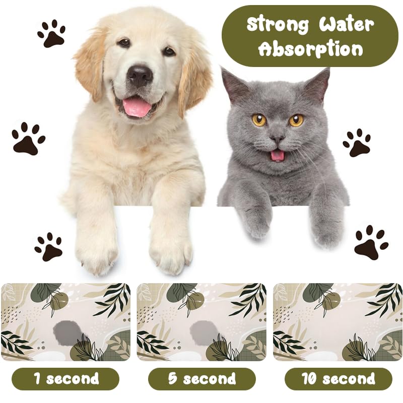 Zoeeya Bohemia Tropical Leaves Mat absorbent surface ready for spills and mess