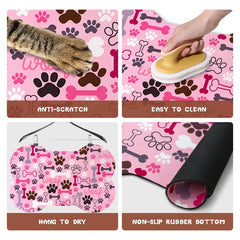 Zoeeya dog food mat absorbent surface quickly soaks spills and crumbs