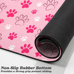 Zoeeya dog food mat non-slip backing close-up, prevents sliding during meals.