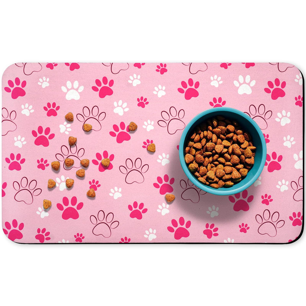 Zoeeya dog food mat premium material close-up, durable odor-free surface for feeding.