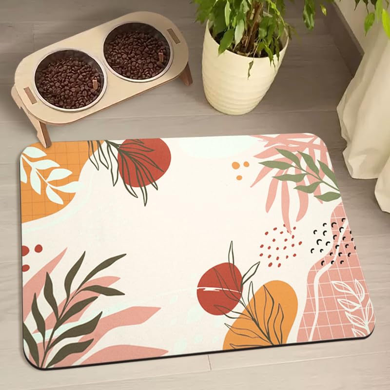 Zoeeya dog food mats with waterproof backing keep floors dry during meals.