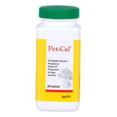Zoetis Pet Cal tablets image showing daily nutrient support for bones and teeth in pets