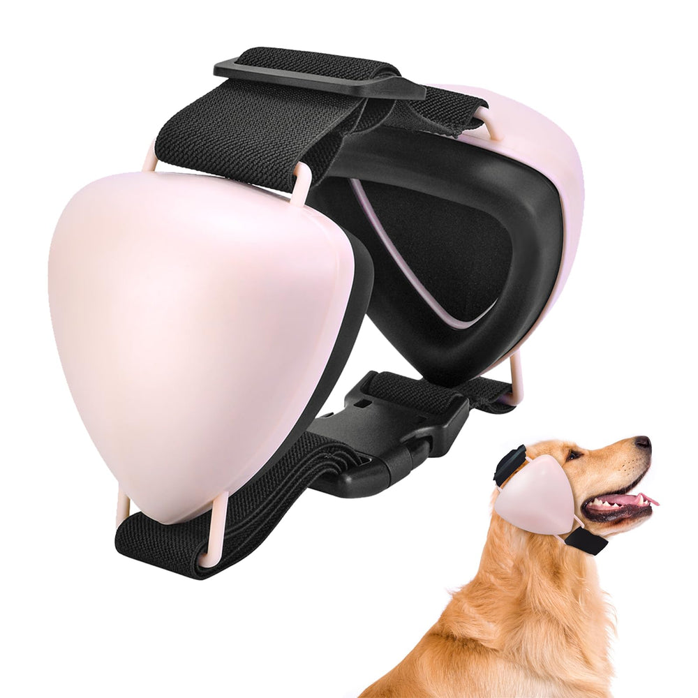 ZOHAN dog ear muffs pink strap provide comfortable fit during loud events