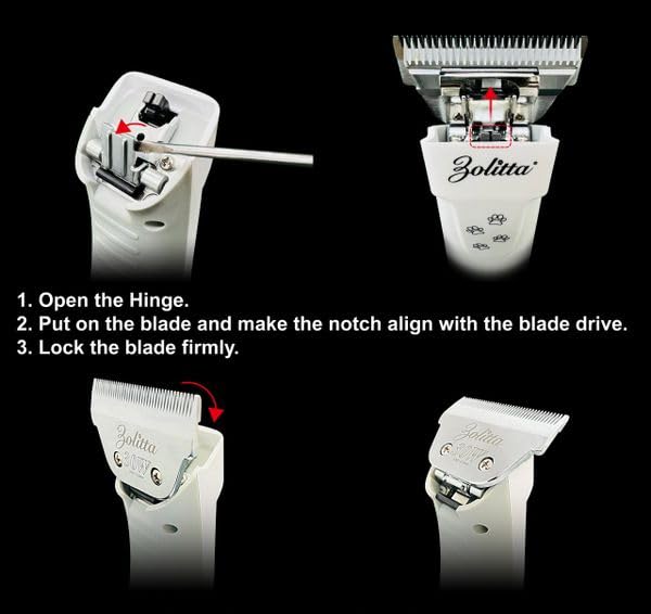 ZOLITTA 4FW wide blade compatibility with major clippers for versatile grooming
