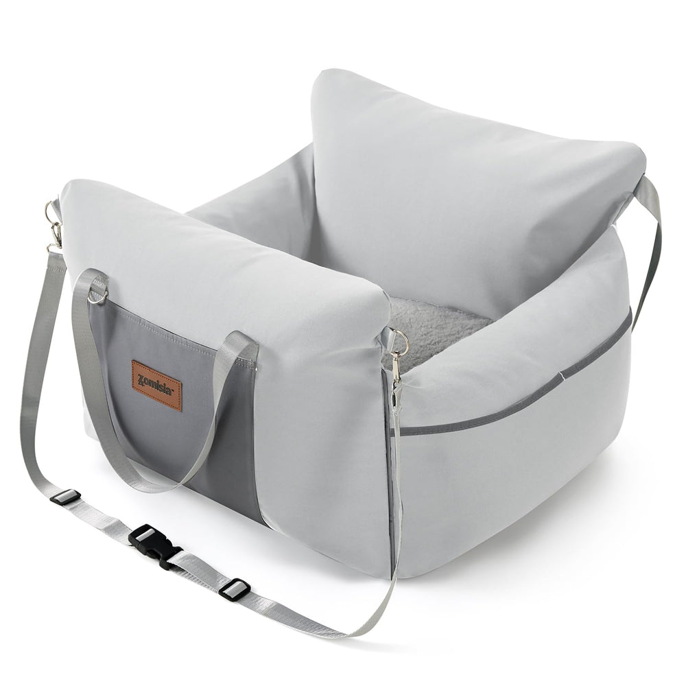 ZOMISIA dog car seat front view promotes secure, comfortable rides.