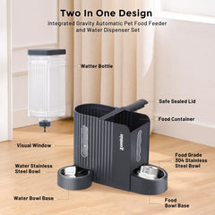 ZOMISIA 2-in-1 feeder and water dispenser assembly in progress