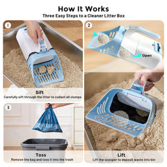 ZOMISIA 90 lavender-scented bags provide odor control during litter disposal.