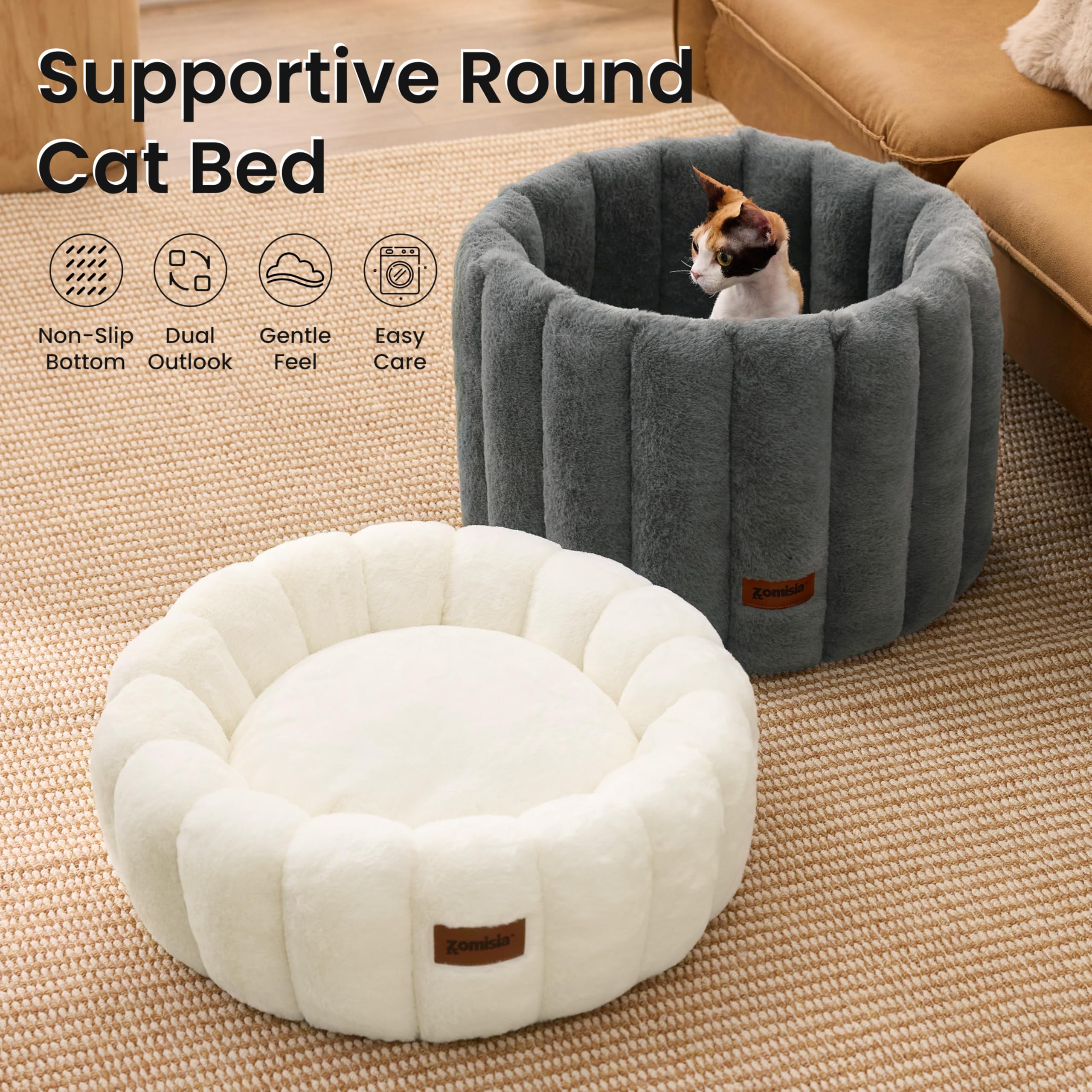 ZOMISIA anti-slip bottom ensures stable placement on floors