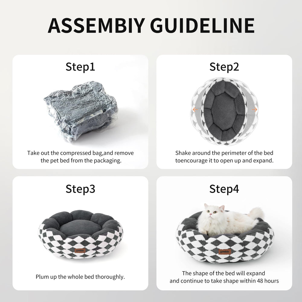 ZOMISIA bed out of the box—unrolled and ready to fluff