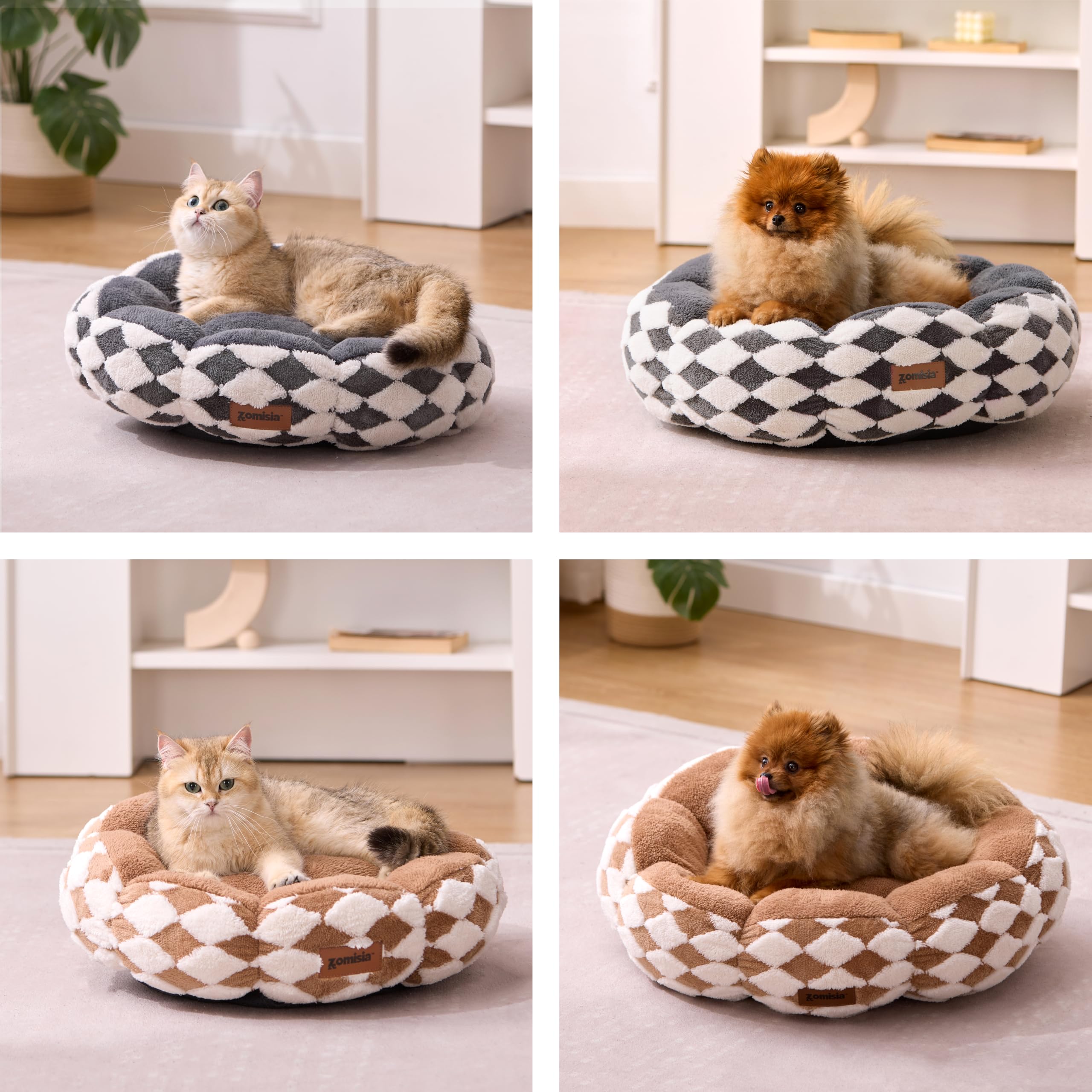 ZOMISIA bed in use—pets relaxing after play