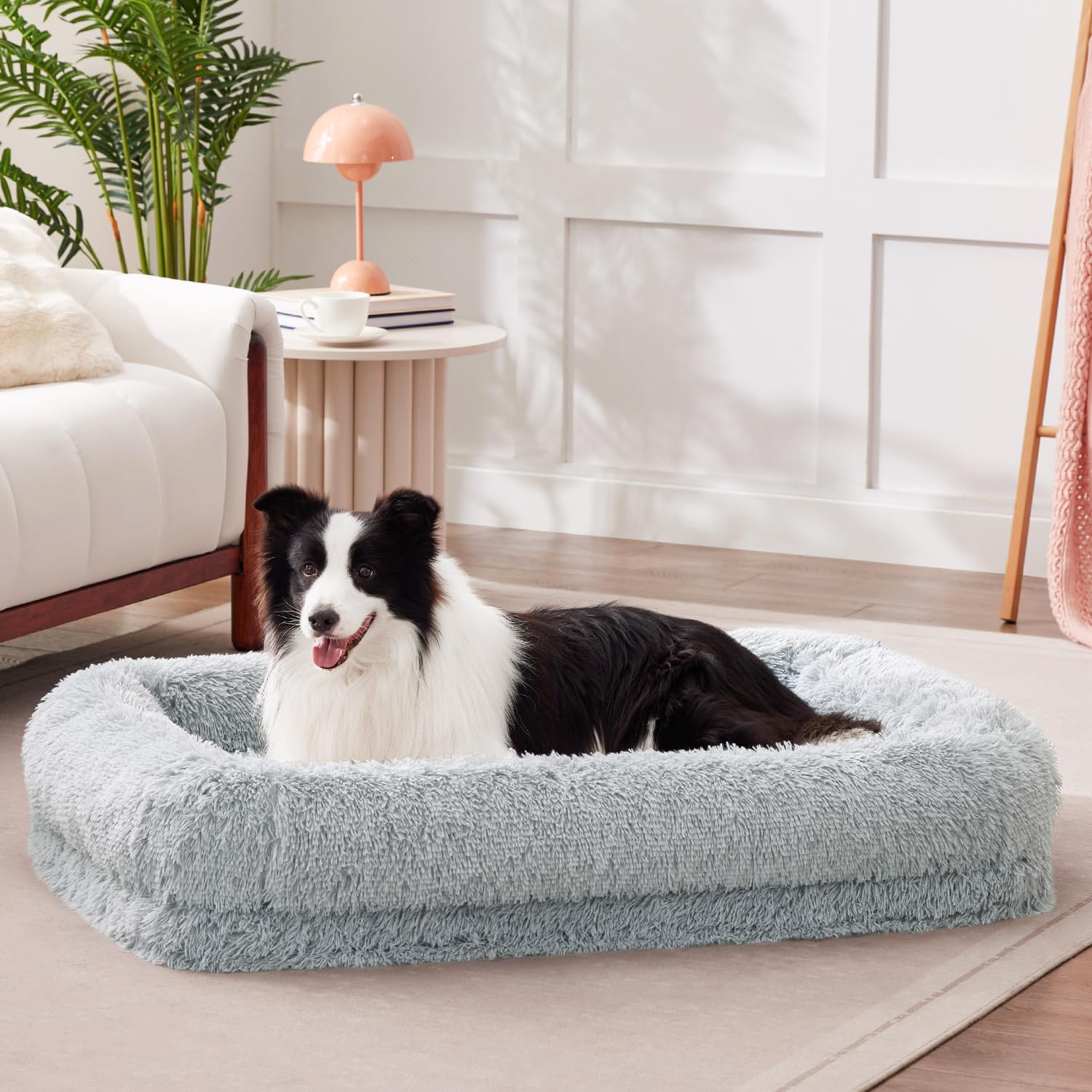 ZOMISIA calming dog bed large egg-foam closeup for orthopedic-style support.