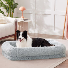 ZOMISIA calming dog bed large egg-foam closeup for orthopedic-style support.
