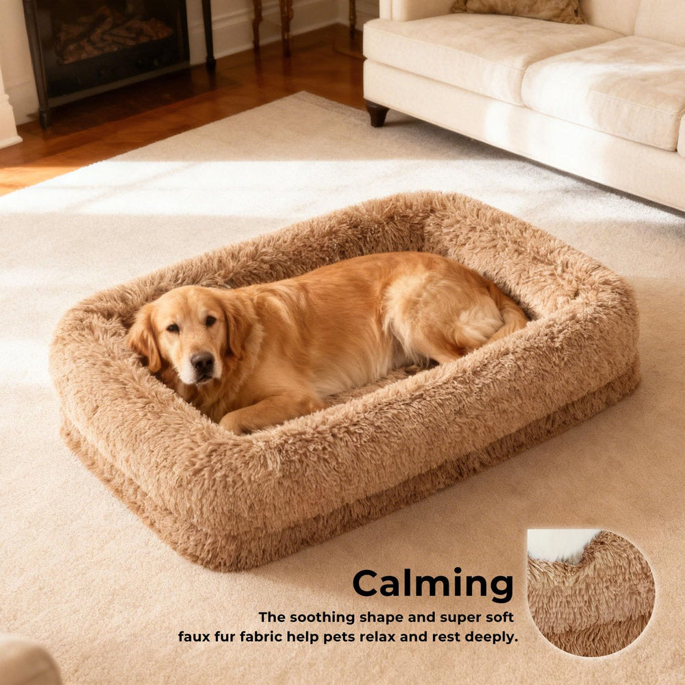 ZOMISIA calming dog bed non-slip bottom view shows stable placement.