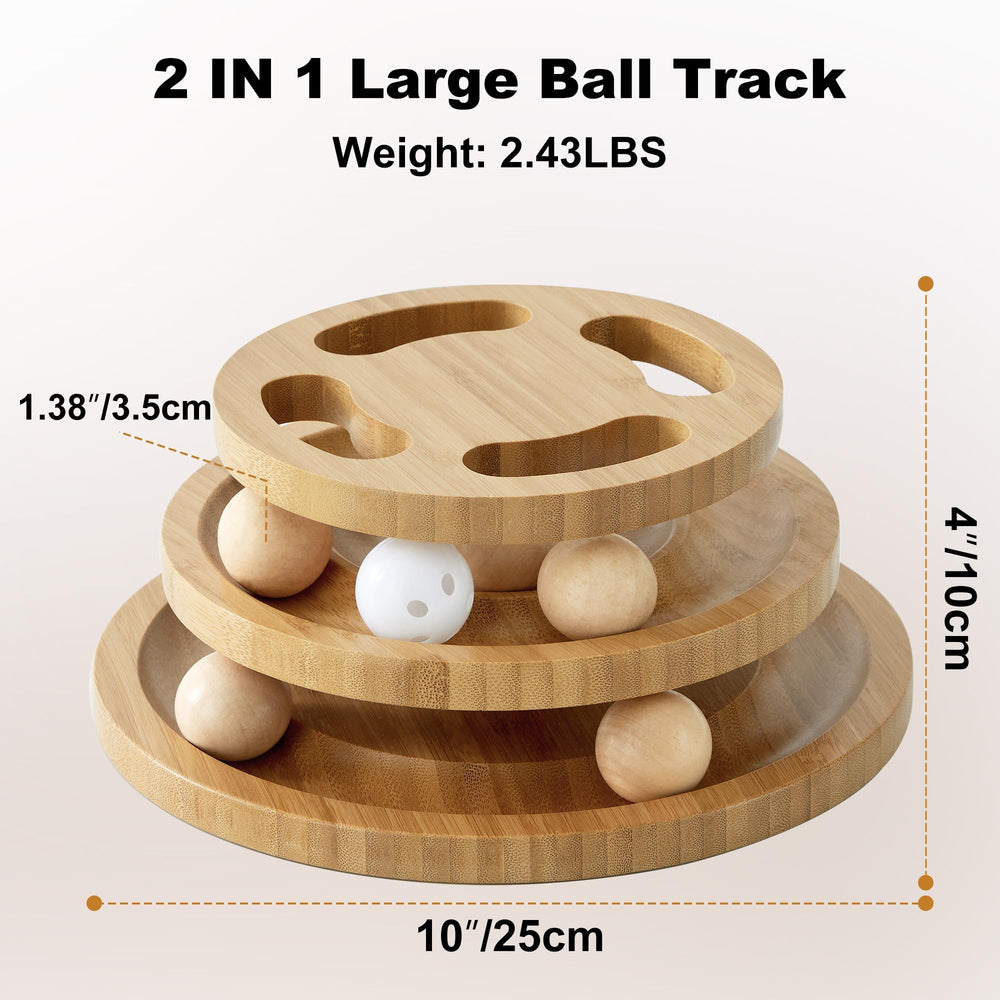 ZOMISIA cat ball track toy — includes jingle ball to attract a cat's attention.