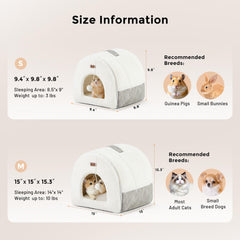 ZOMISIA cat bed cave interior plush sherpa lining delivers cozy warmth.