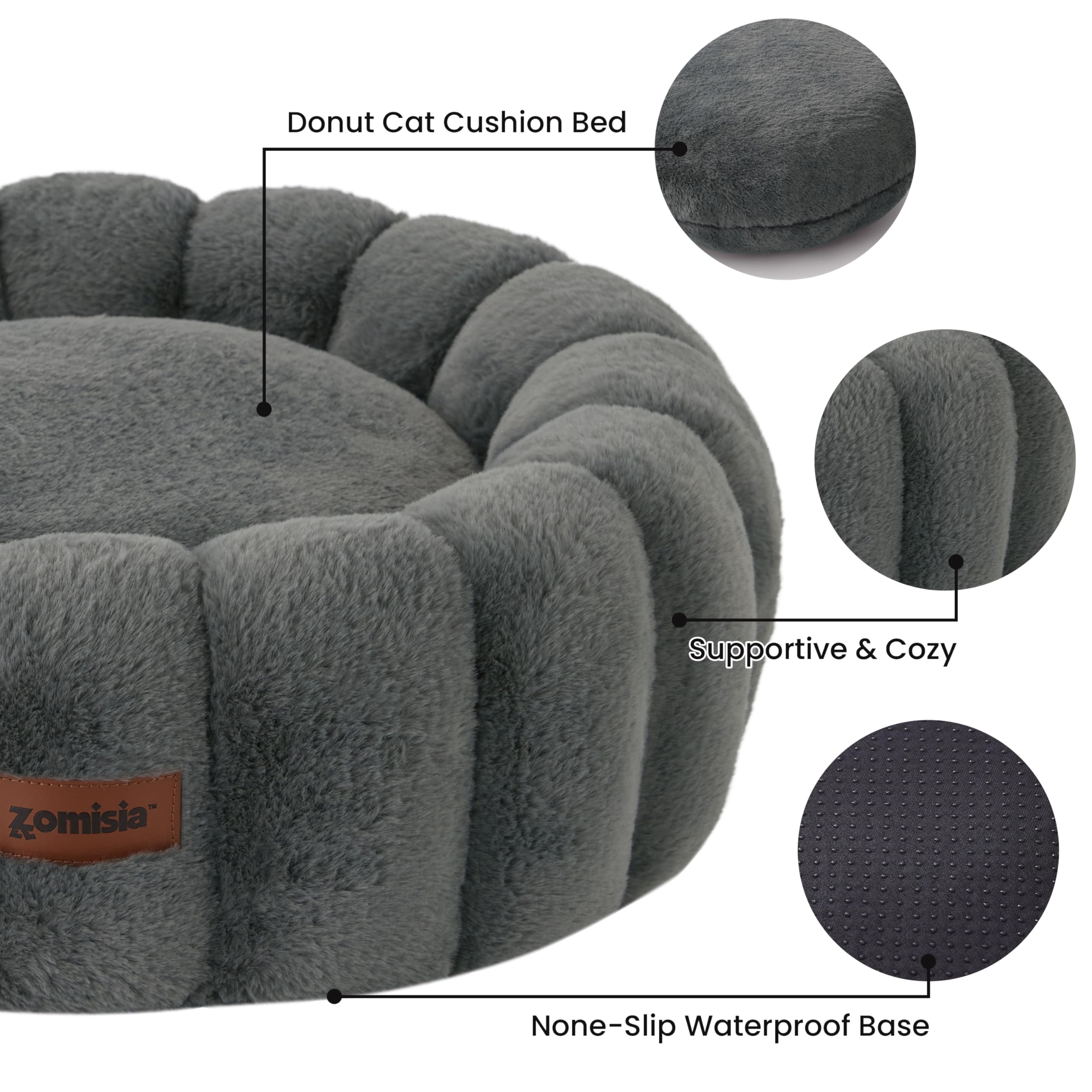 ZOMISIA cat bed convertible roll-up option for versatile use
