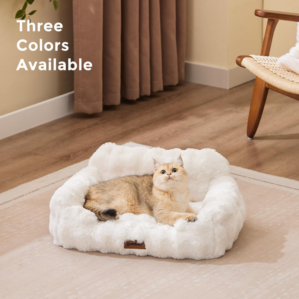 ZOMISIA cat couch bed cozy corner spot promotes relaxed, private cat retreat.