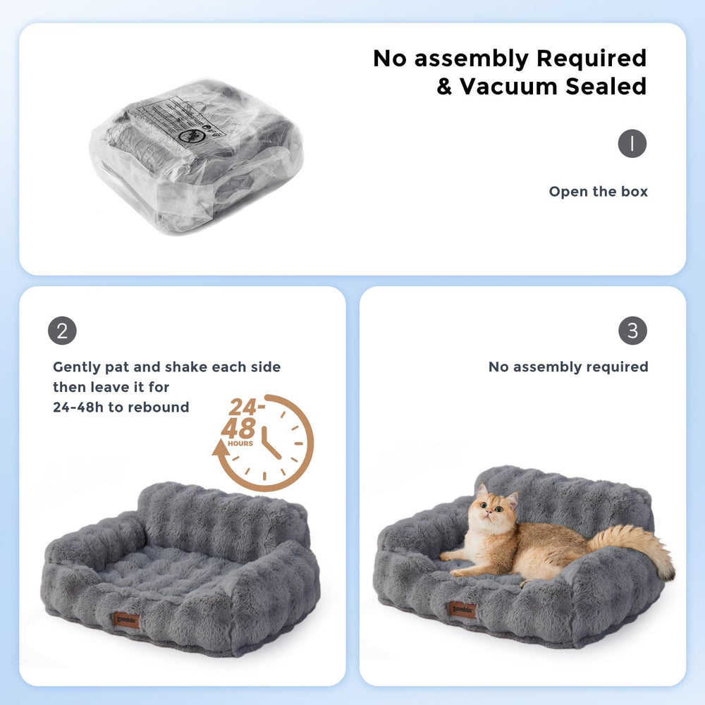 ZOMISIA cat couch bed waterproof sleep area guards against spills and moisture.