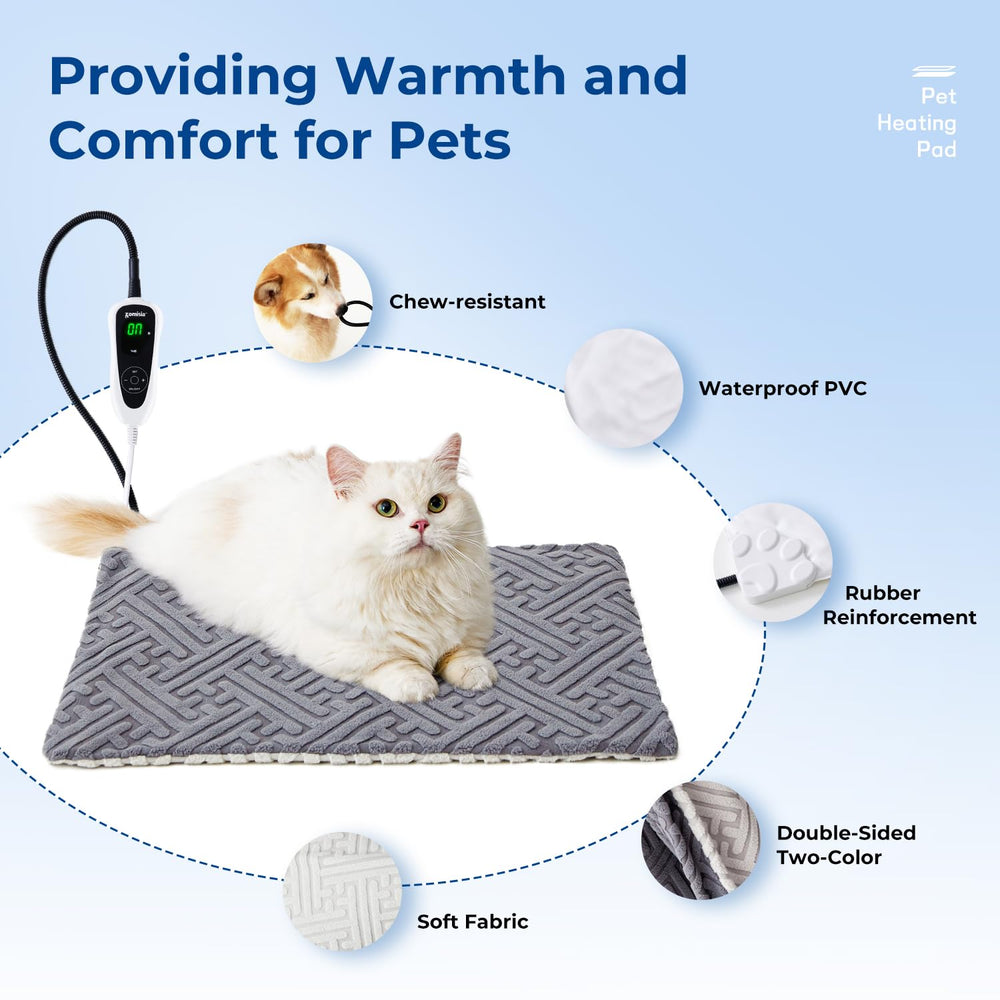 ZOMISIA cat heating pad on carpet or bed delivers cozy warmth