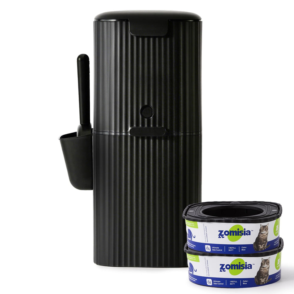 ZOMISIA disposal bin with a closed lid for hands-free waste and odor containment.