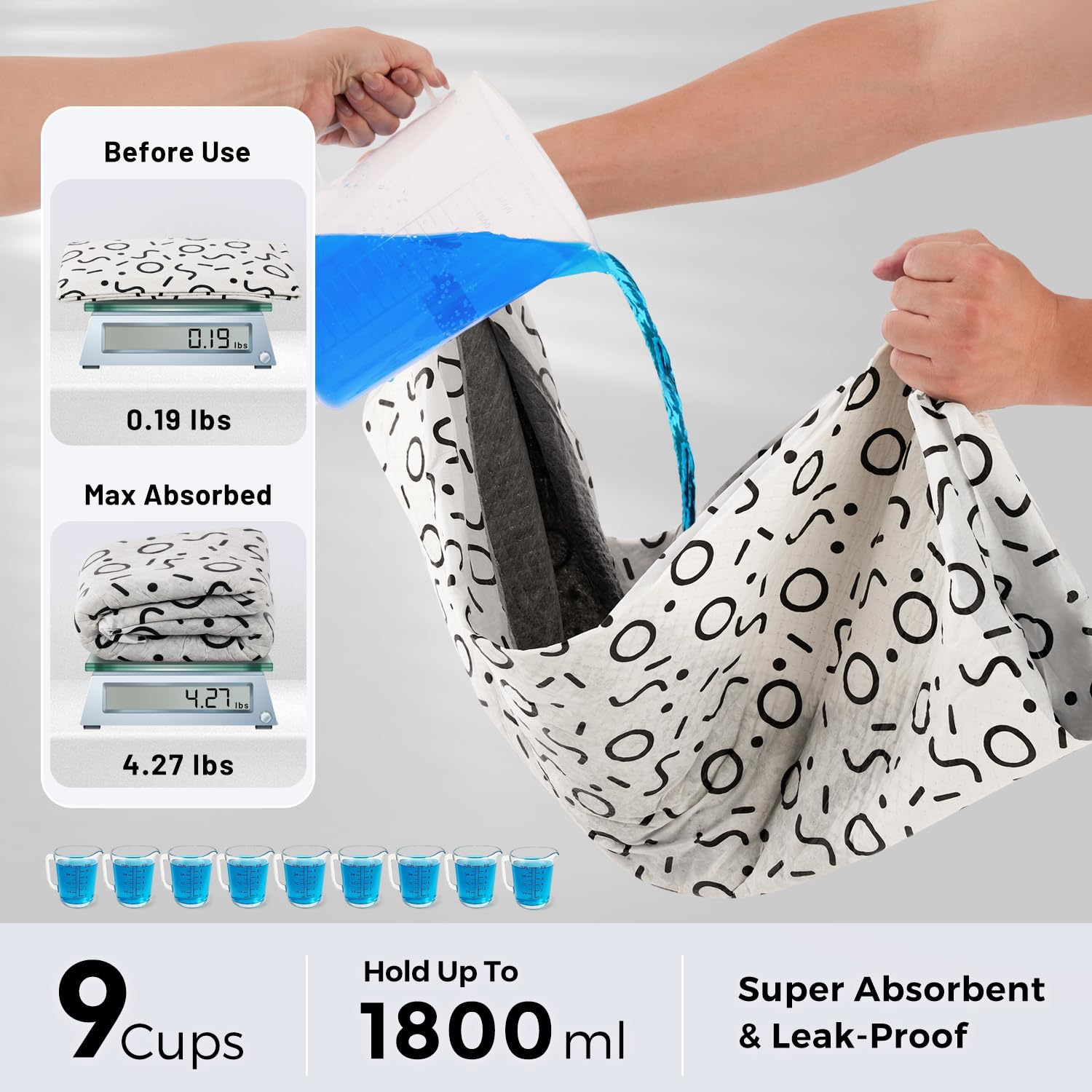 ZOMISIA 5-second dry core keeps floors clean during training.