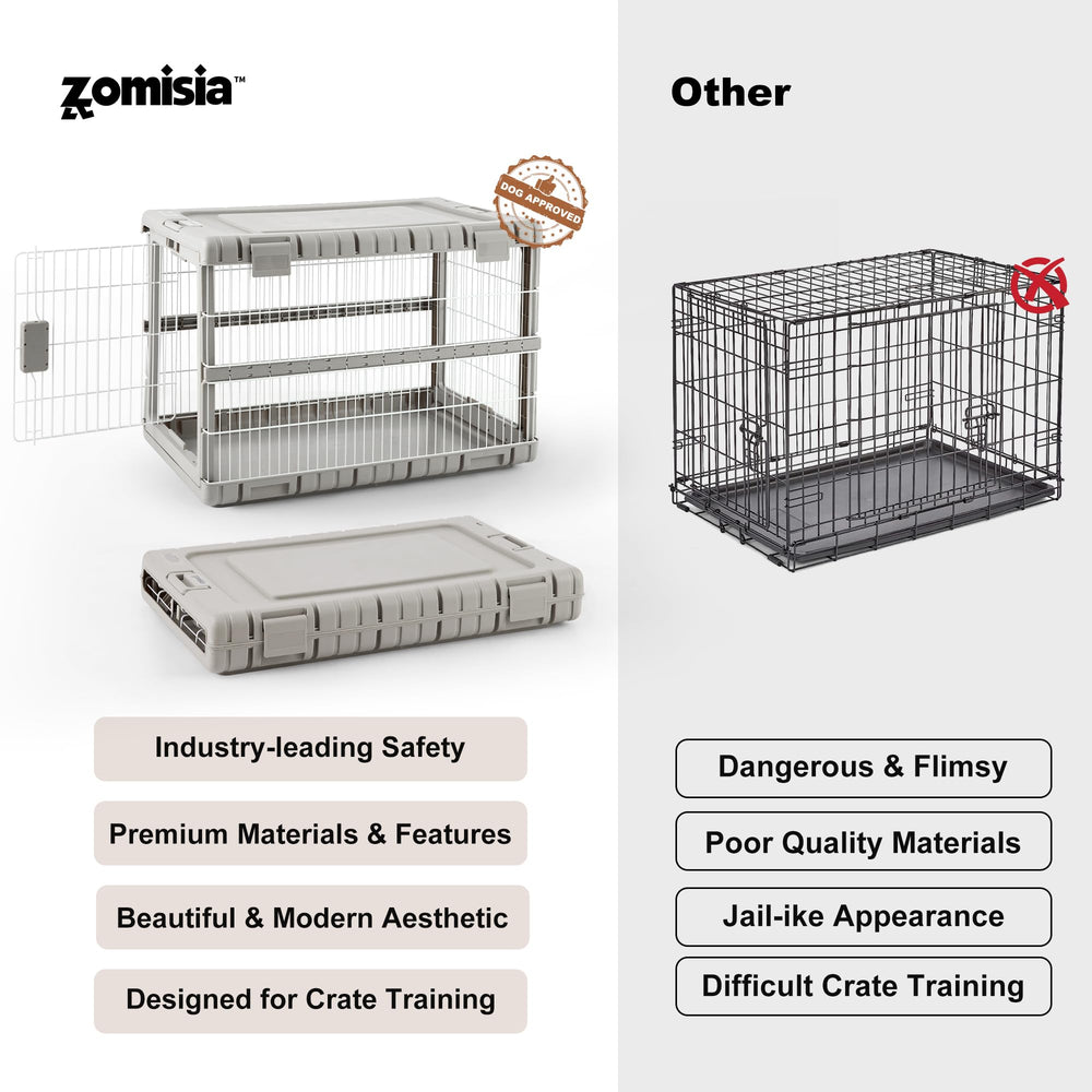 ZOMISIA 28in indoor-use crate offers a cozy, safe space.