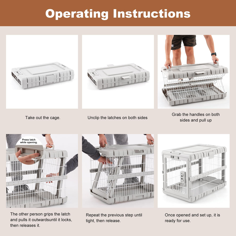 ZOMISIA crate with wheels and handles for easy movement