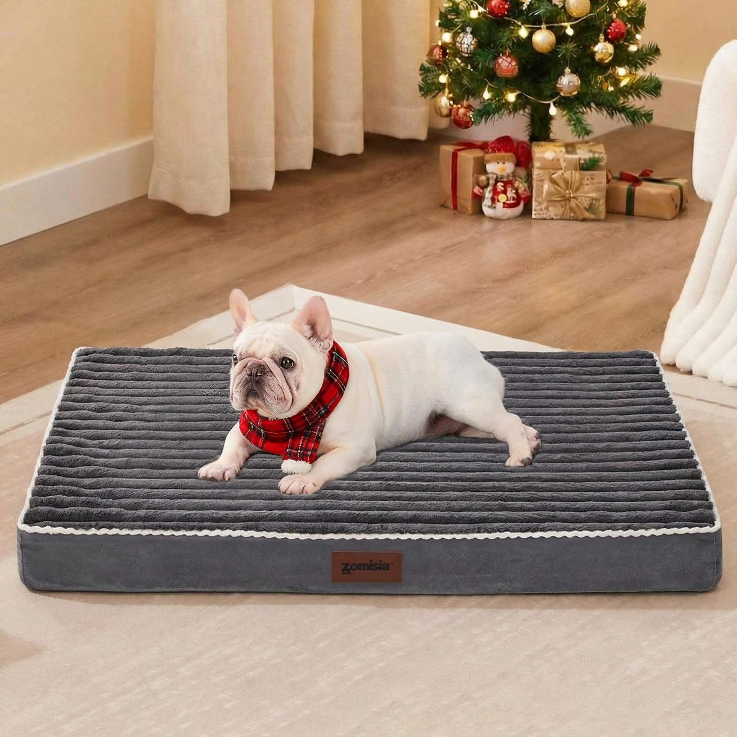 ZOMISIA dog crate bed medium fits 30-inch crates for stable rest.