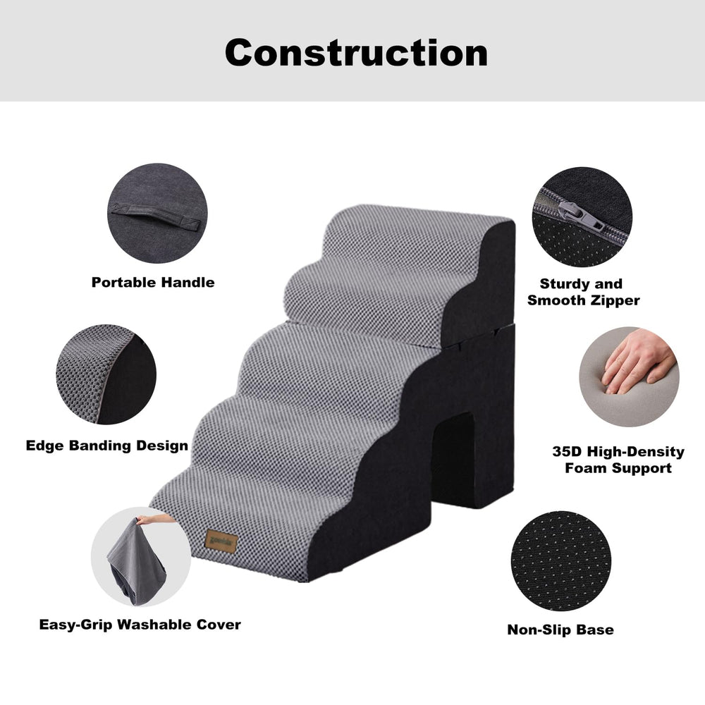 ZOMISIA Dog Ramp Non-slip bottom keeps stairs steady