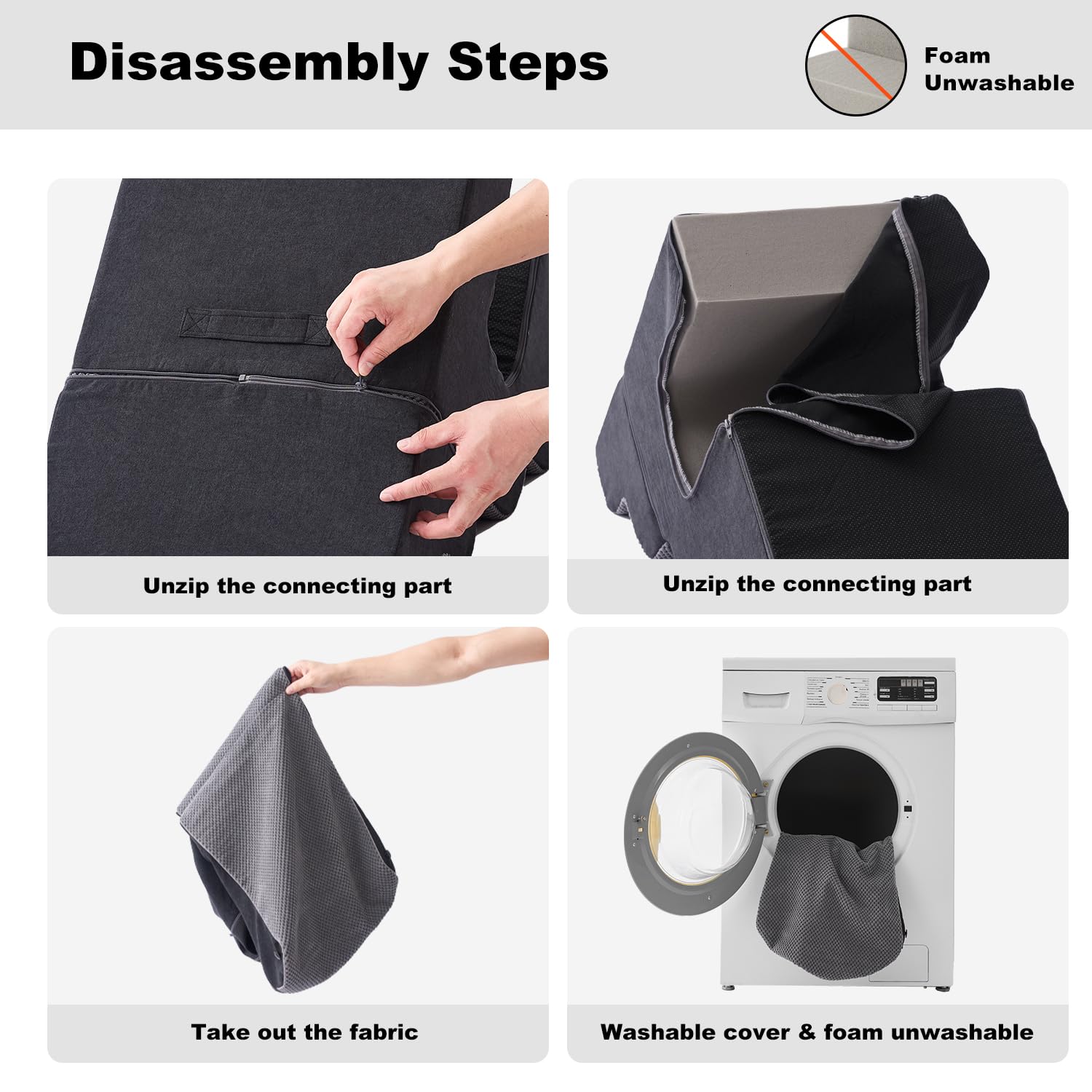 ZOMISIA Dog Ramp Washable cover enables easy cleaning