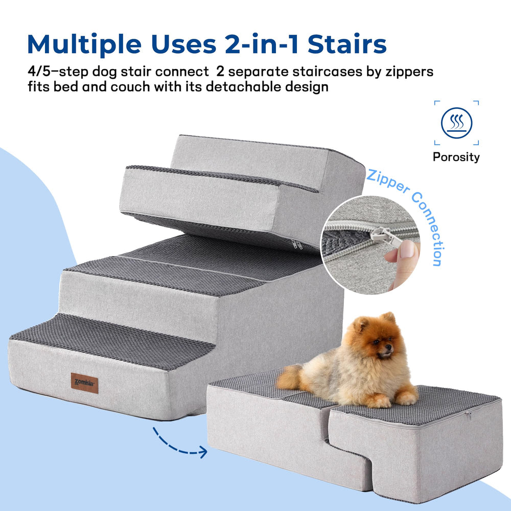 ZOMISIA dog stairs bottom with non-slip feet for stability