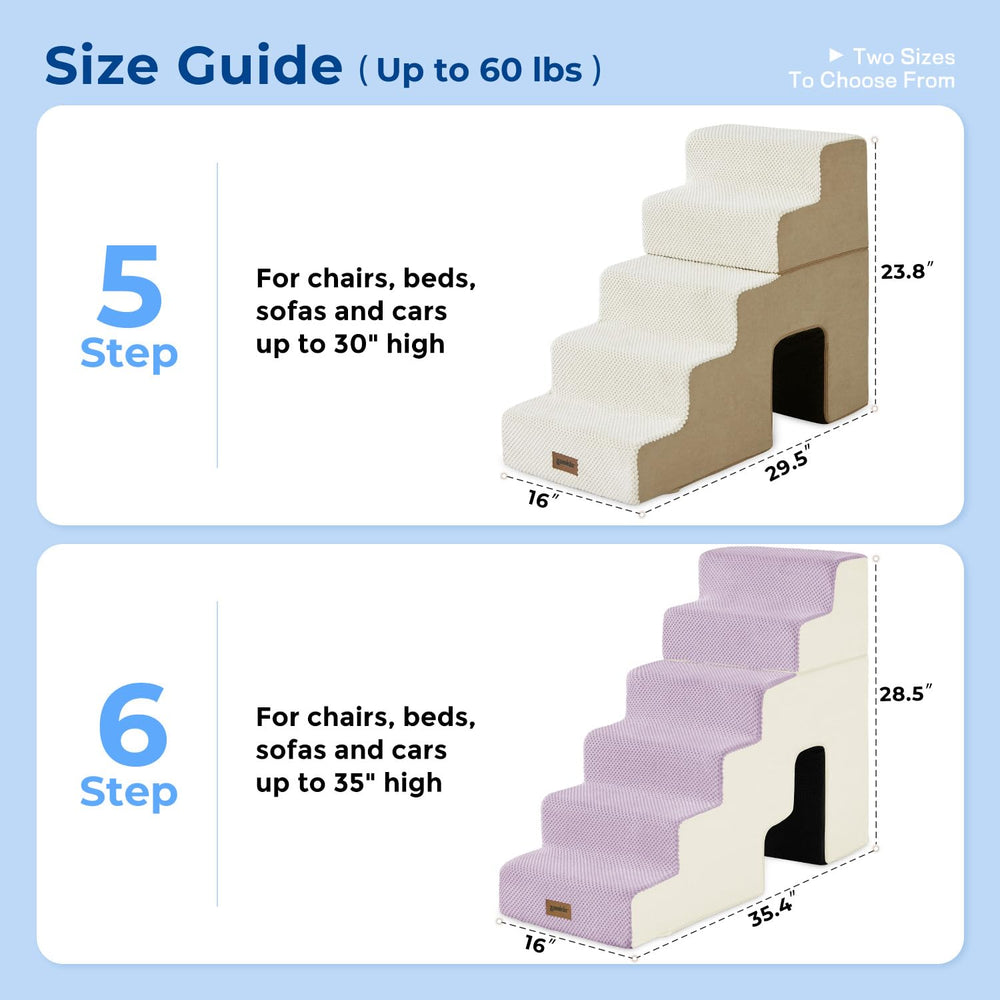 ZOMISIA dog stairs reveal tunnel feature for interactive cat play.