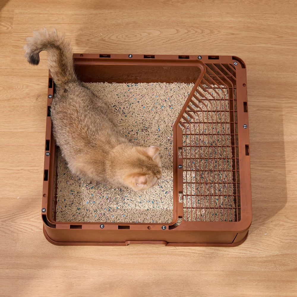 ZOMISIA drawer removes waste easily for quick litter maintenance.