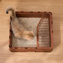 ZOMISIA drawer removes waste easily for quick litter maintenance.