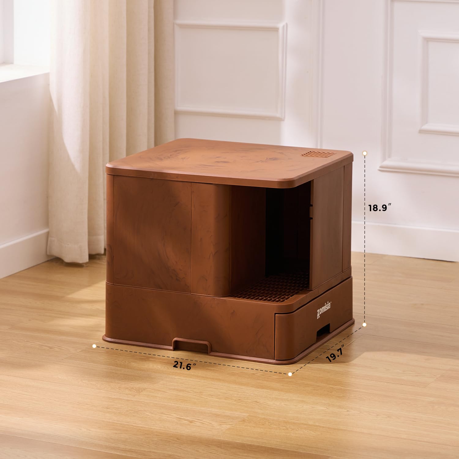 ZOMISIA durable PP plastic construction resists wear and cleans easily.