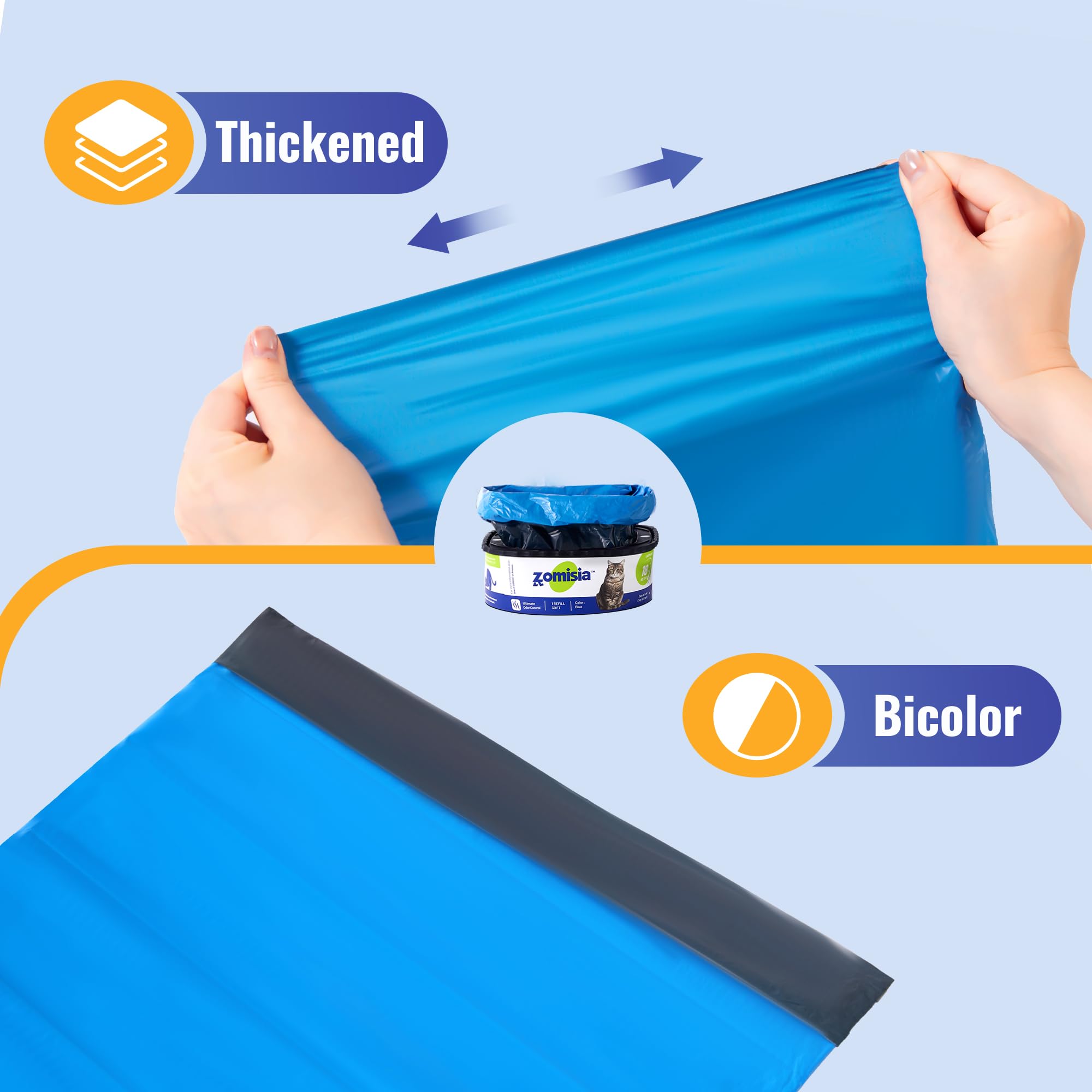 ZOMISIA eco-friendly materials banner, recycled bag, lowers plastic waste