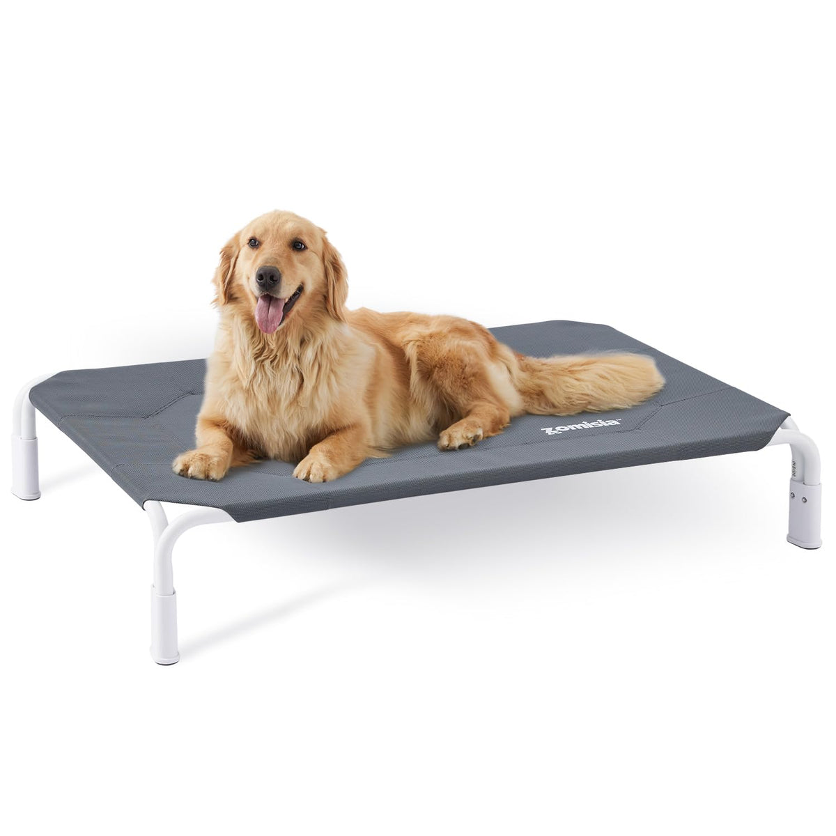 ZOMISIA elevated dog cot bed tool-free assembly enables quick setup anywhere.