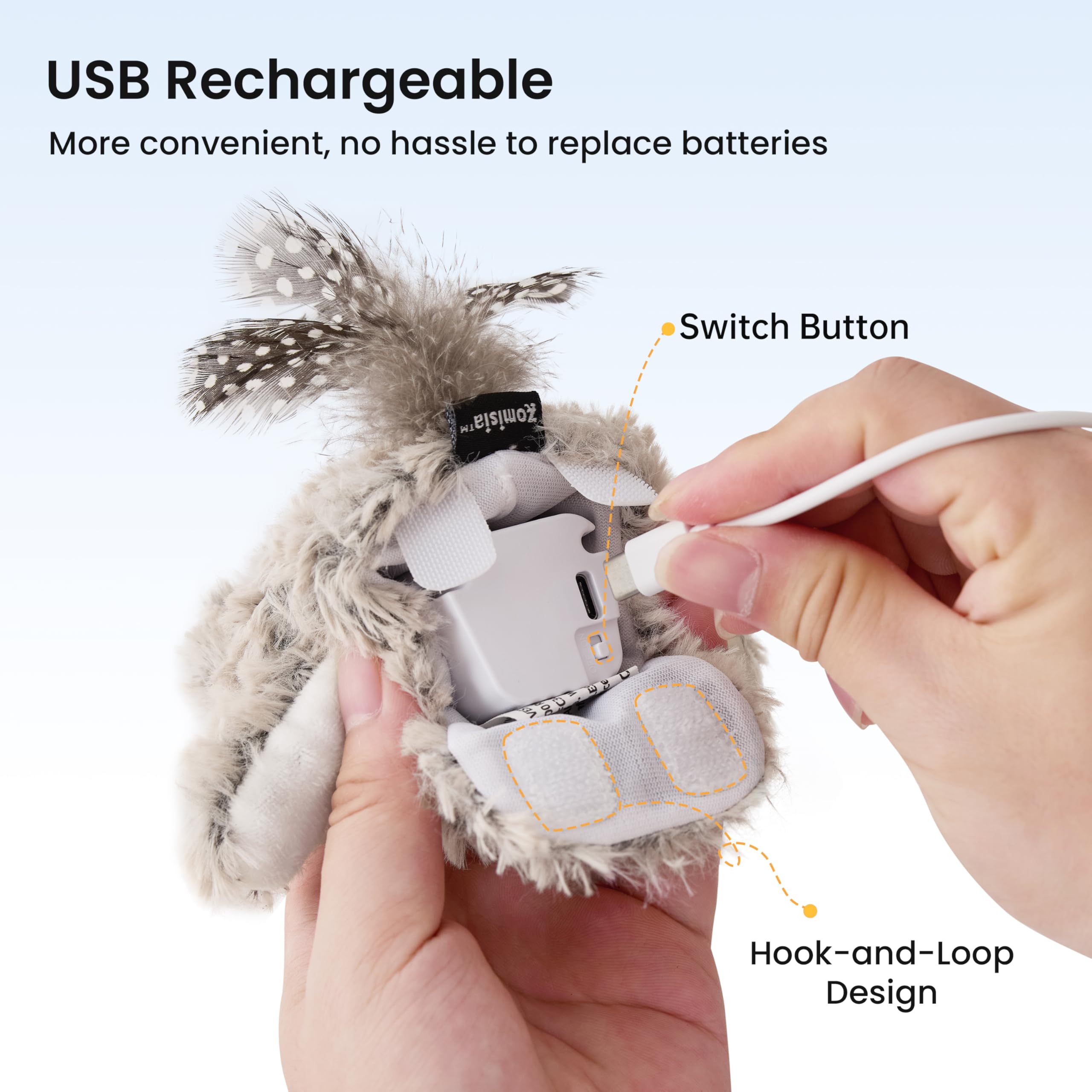 ZOMISIA Plush cover is soft, washable, and kitten-friendly.