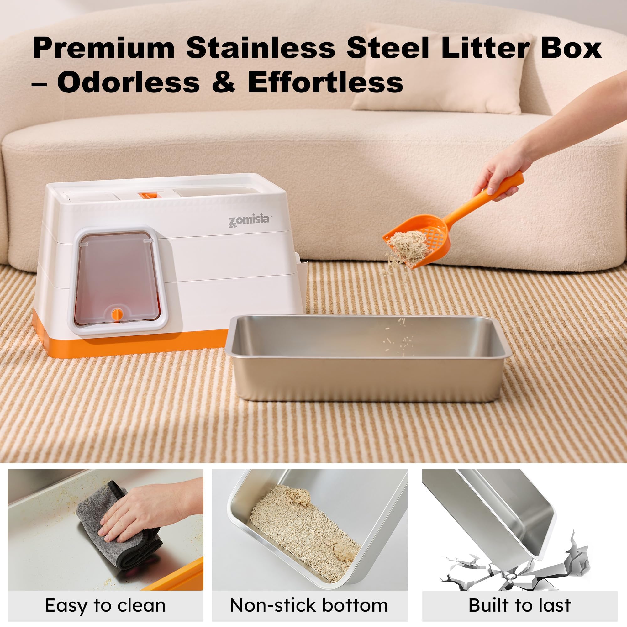 ZOMISIA front entry option supports kittens and senior cats with easy access.