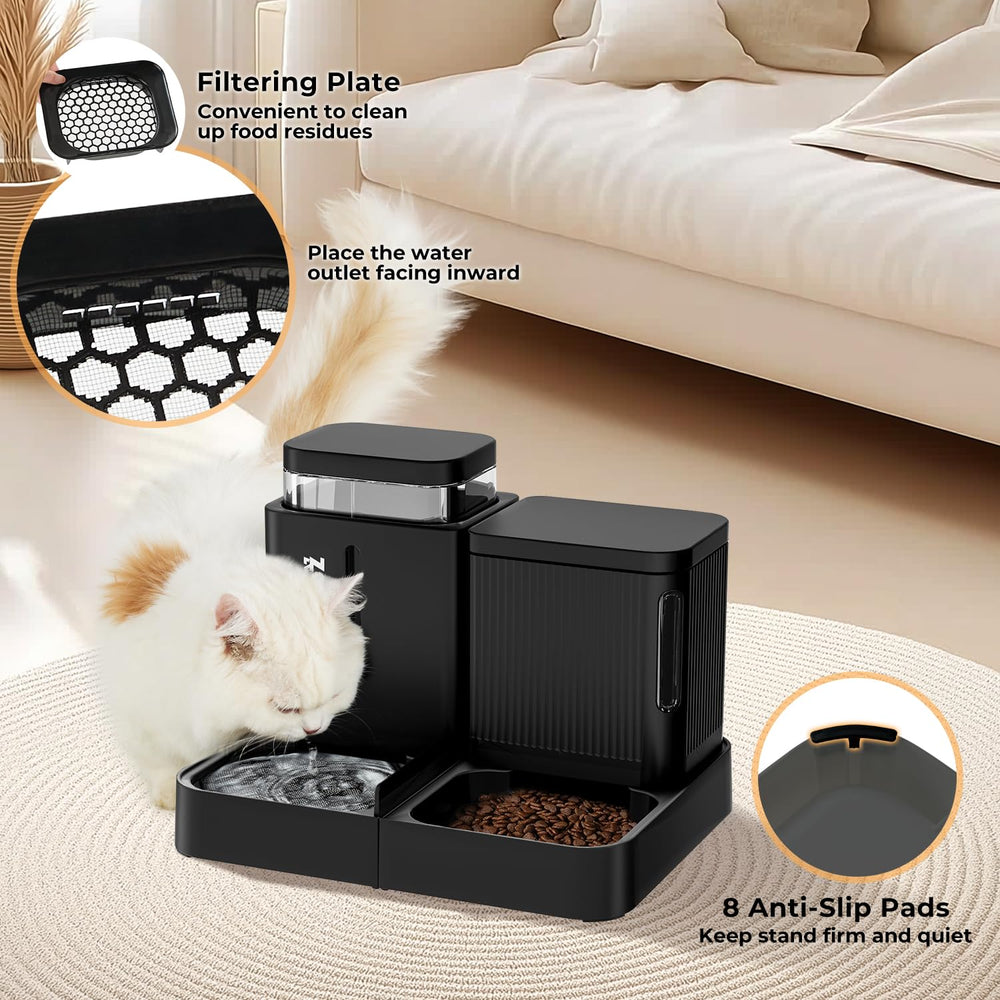 ZOMISIA gravity cat feeder separable parts allow versatile placement.