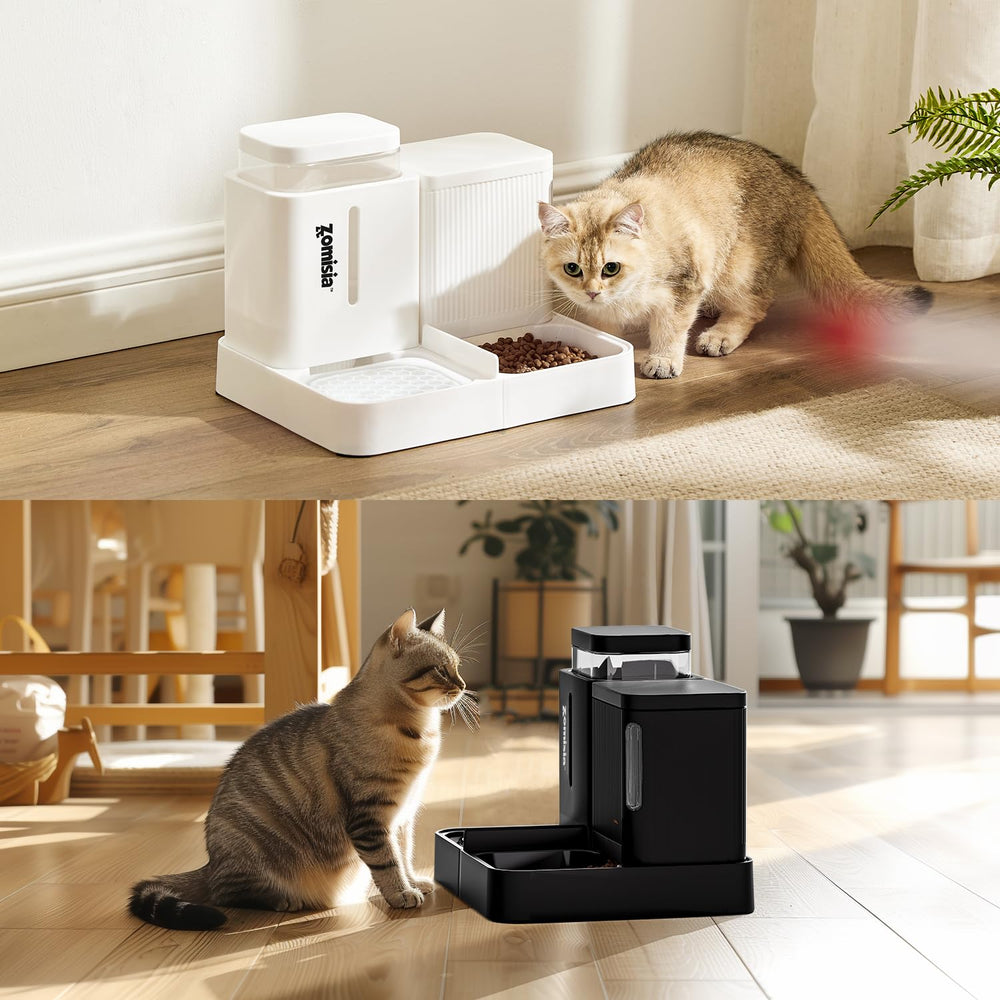 ZOMISIA gravity cat feeder design blends with modern homes.