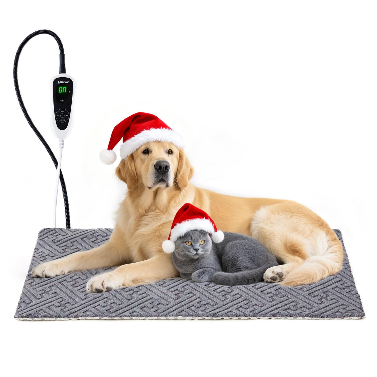 ZOMISIA large dog heating pad 35x24-inch front view for steady warmth.