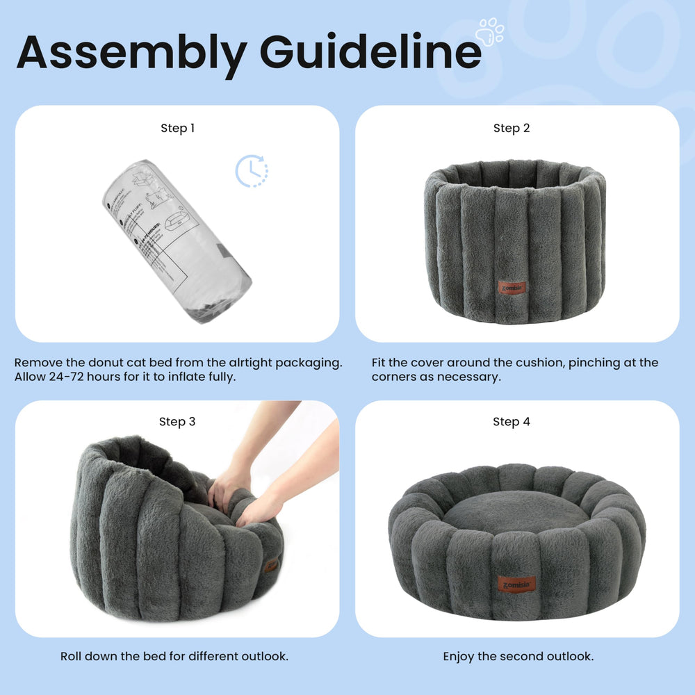 ZOMISIA machine-washable cat bed for easy cleaning