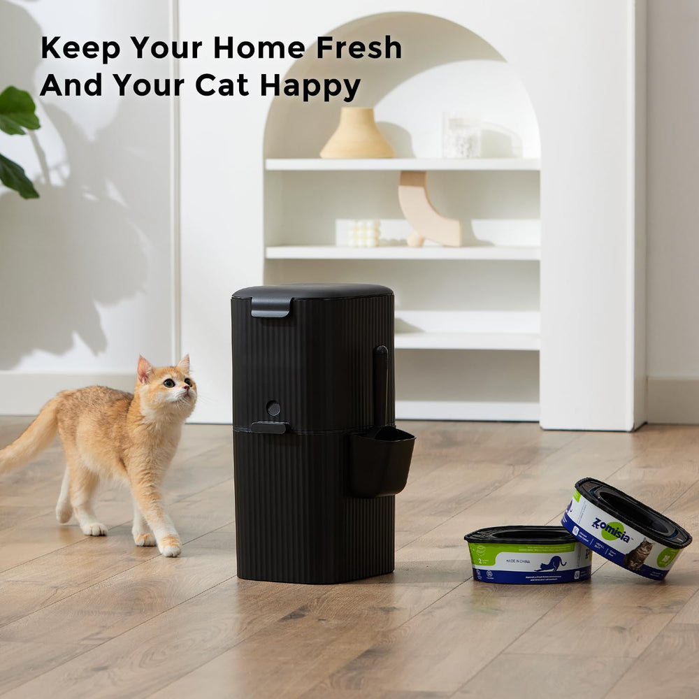 ZOMISIA package contents include bin, refills, scoop, and filter.