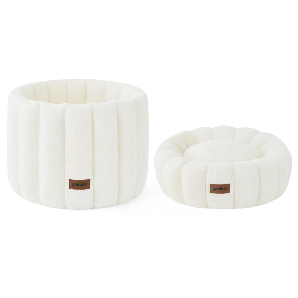 ZOMISIA plush donut bed for quick calm-down moments after play.