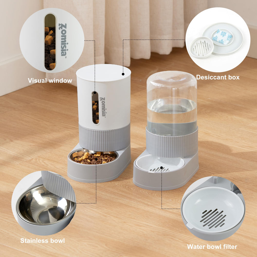 ZOMISIA separate feeder dispenser setup supports flexible feeding locations