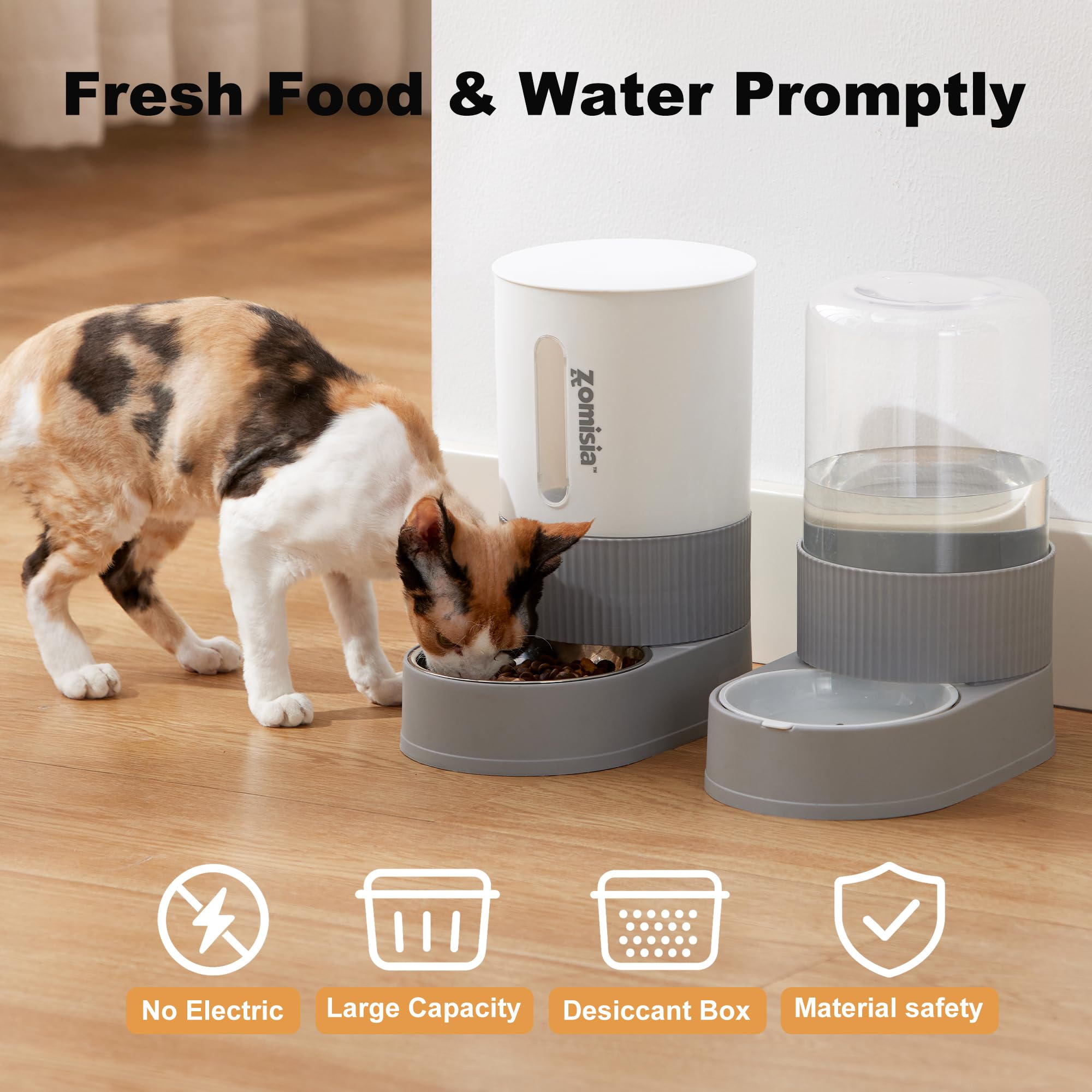 ZOMISIA stainless steel bowl offers durable, pet-safe feeding surface