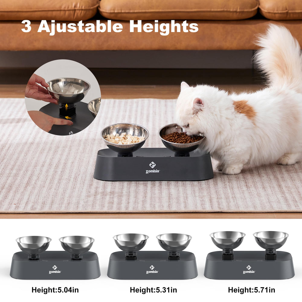 ZOMISIA tilted-bowls-15-degree: comfortable feeding angle for pets